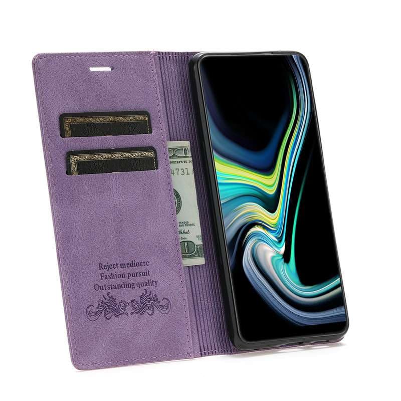 手帳型スマホケース  アクオス用 高級感レザー調手帳型ケース