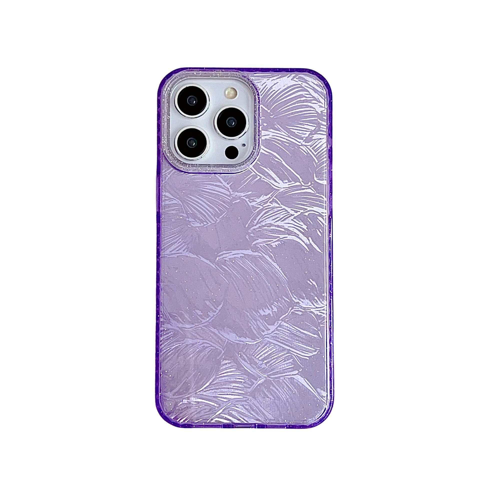 手帳型スマホケース  氷の結晶模様 透明感あふれるスマホケース
