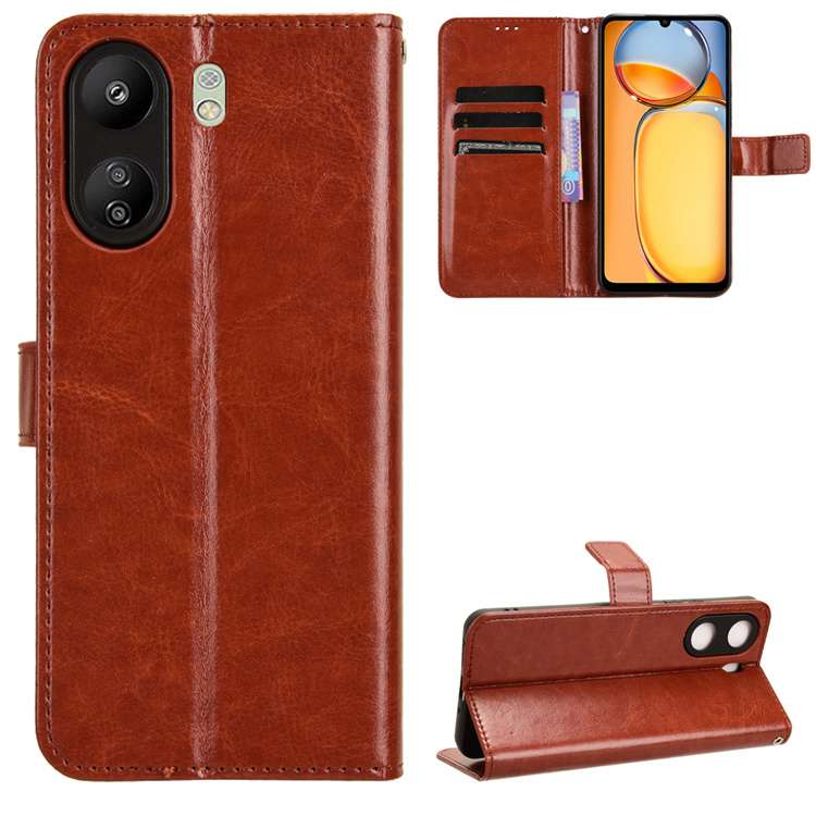 手帳型スマホケース  Redmi用多機能レザーウォレットケース