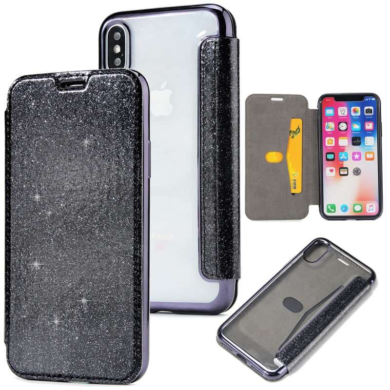 手帳型スマホケース  多機能保護シルクタッチiPhoneフリップケース