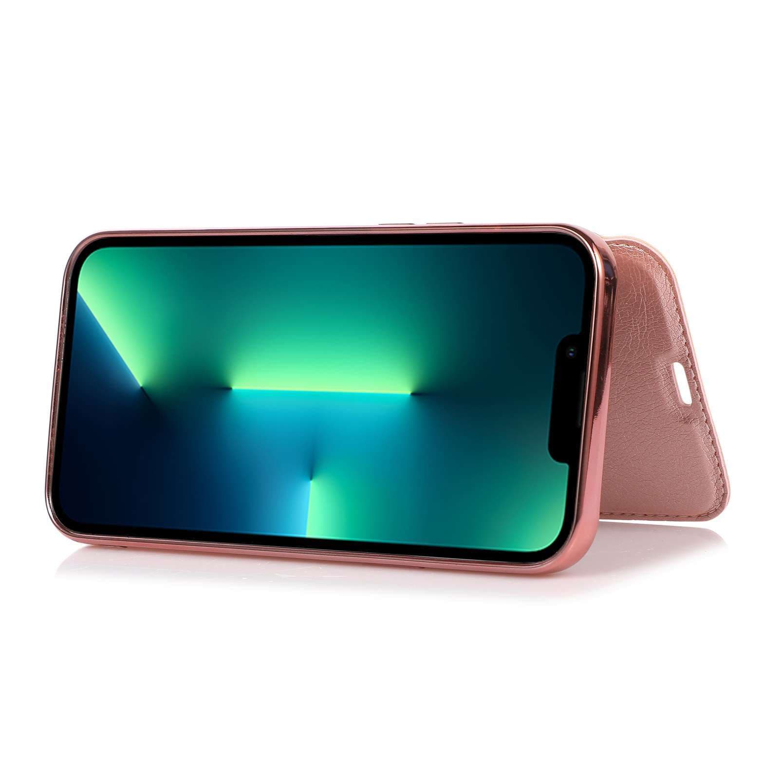 手帳型スマホケース  多機能レザー調フリップケース for iPhone