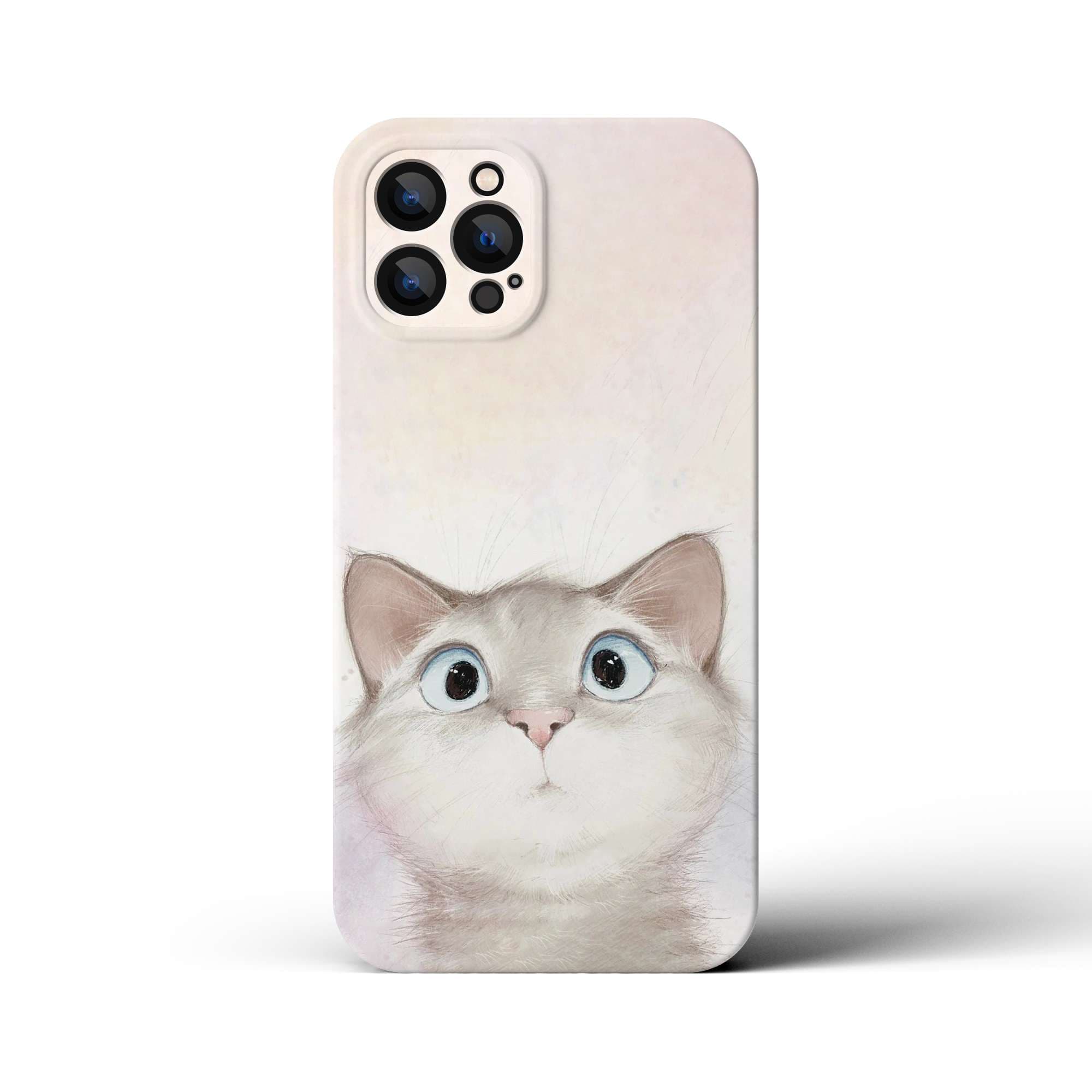 手帳型スマホケース  のぞき見する子猫のスマホケース