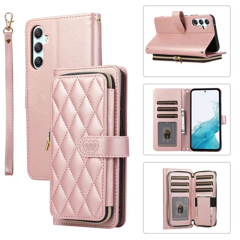 手帳型スマホケース  Galaxy多機能キルティングウォレットケース