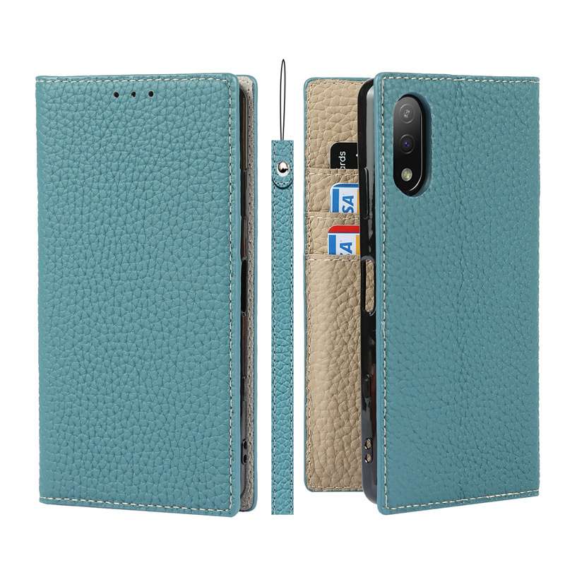 手帳型スマホケース  Xperia用 高級レザー調 多機能手帳型ケース