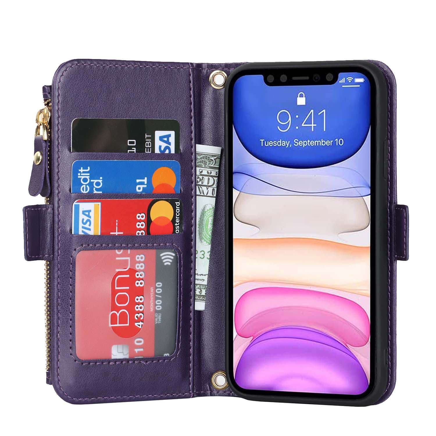 手帳型スマホケース  多機能ウォレット型iPhoneケース