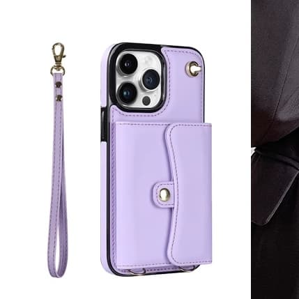手帳型スマホケース  多機能レザーウォレット付きiPhoneケース
