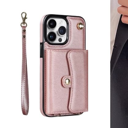 手帳型スマホケース  多機能レザーウォレット付きiPhoneケース