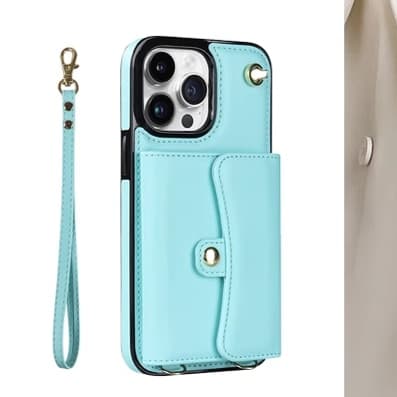 手帳型スマホケース  多機能レザーウォレット付きiPhoneケース