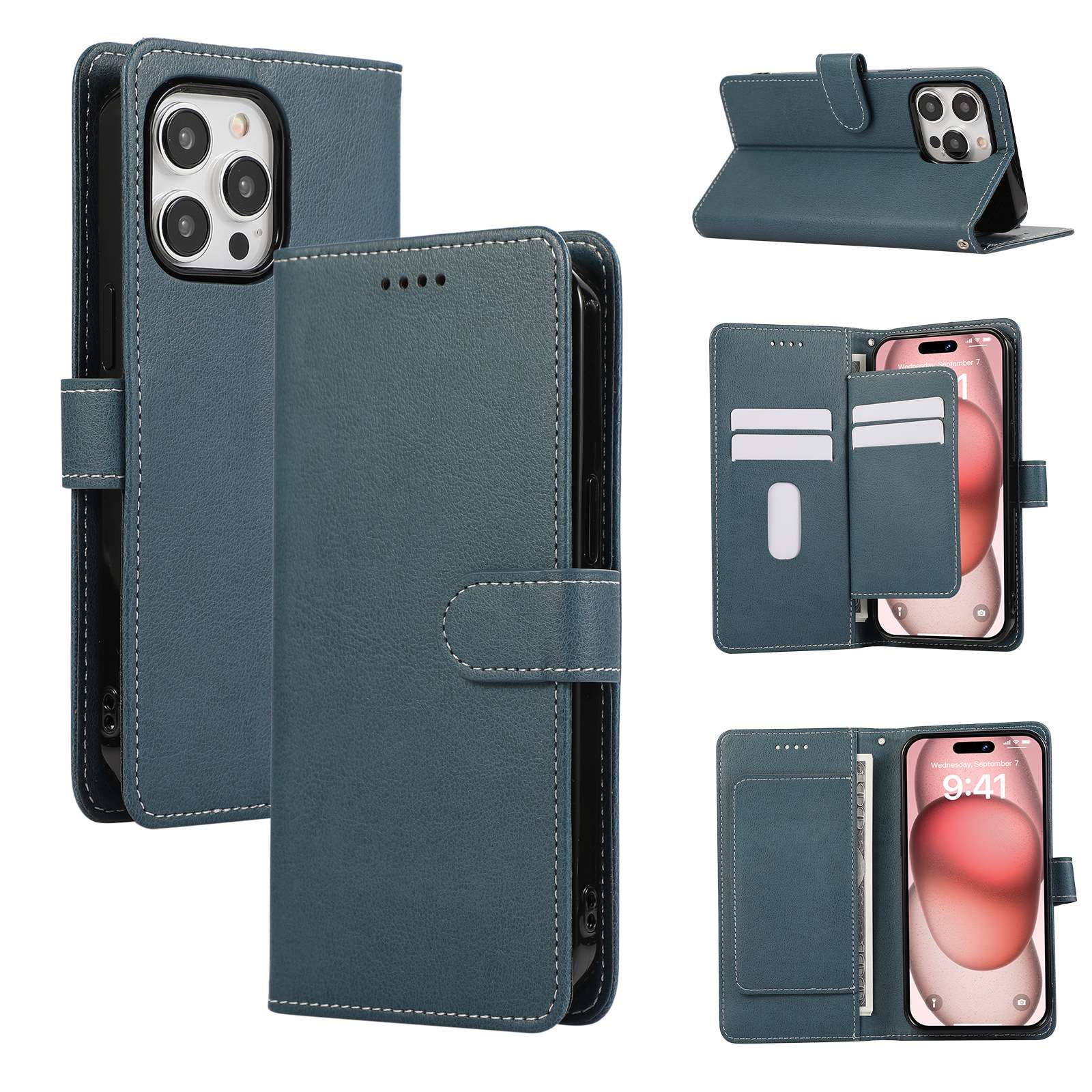 手帳型スマホケース  多機能レザー手帳型スマートフォンケース