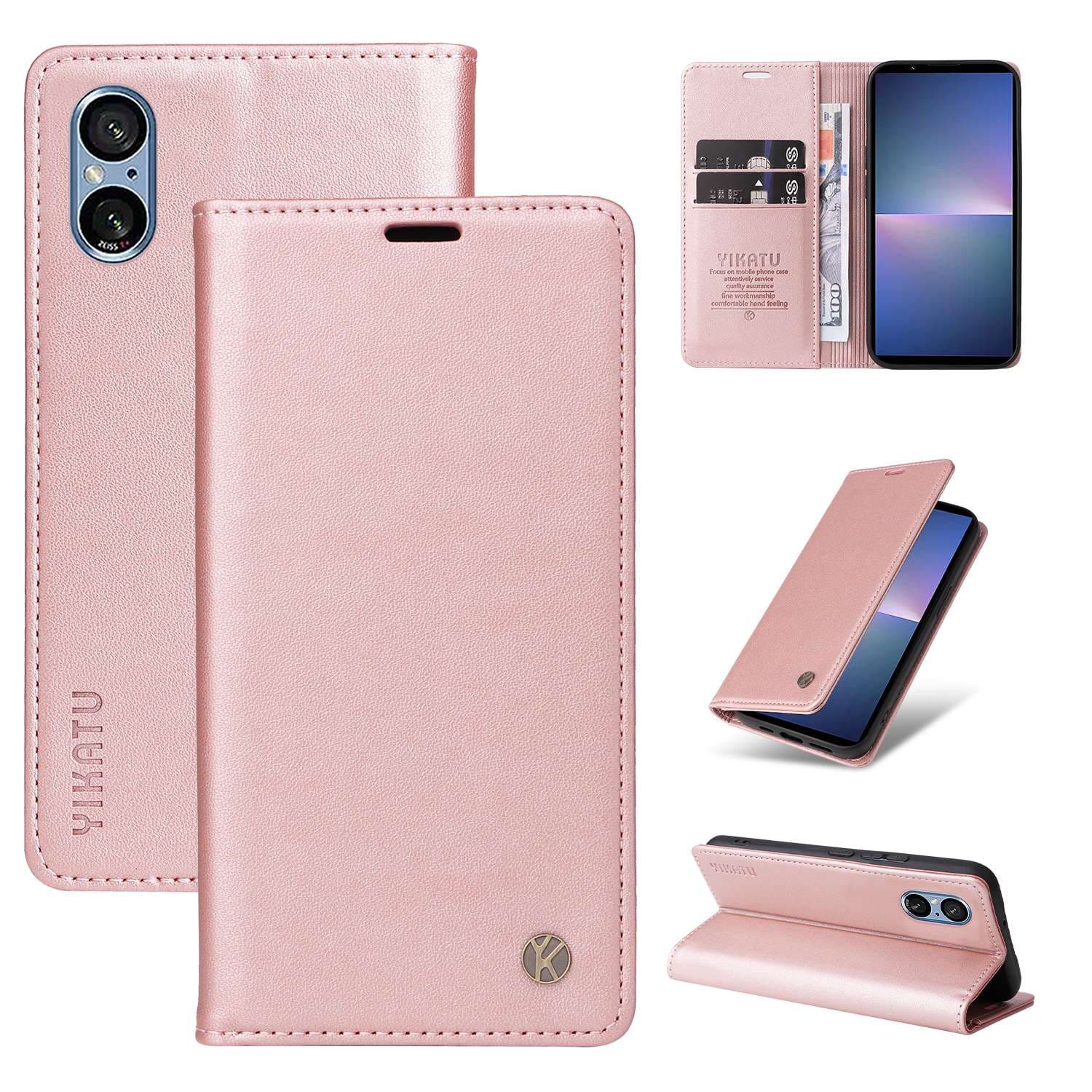 手帳型スマホケース  エクスペリア用高級レザー手帳型ケース