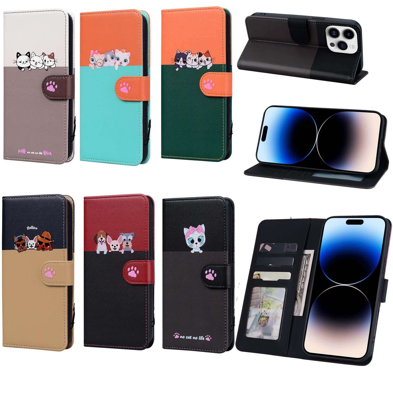 手帳型スマホケース  可愛い動物デザイン 手帳型Galaxyケース