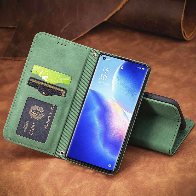手帳型スマホケース  OPPOスマートフォン用高級本革手帳型ケース