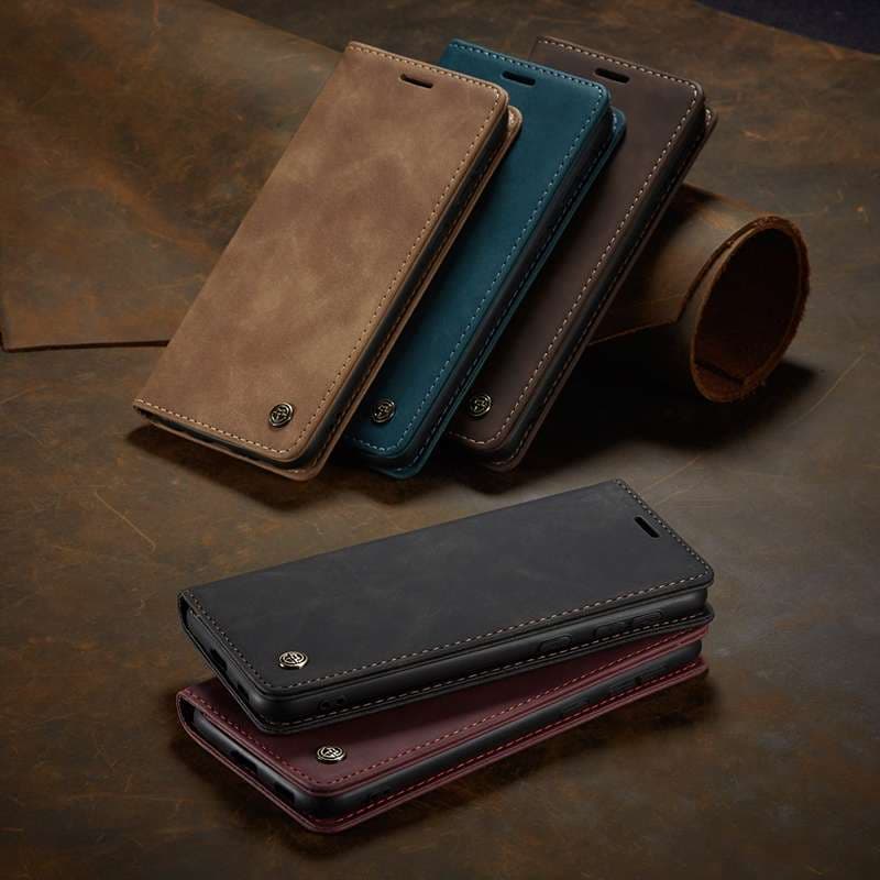 手帳型スマホケース  Galaxy高級レザー手帳型ケース