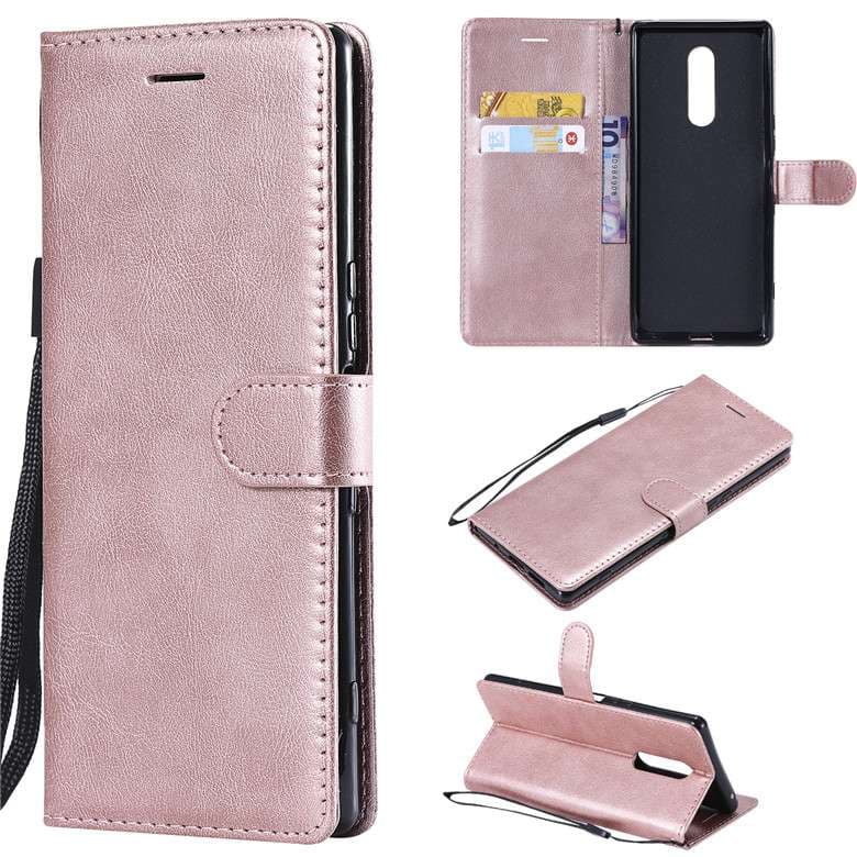 手帳型スマホケース  エクスペリア用 多機能レザー手帳型ケース