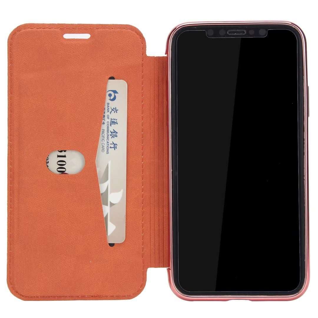 手帳型スマホケース  高級レザー調フリップカバー iPhone ケース