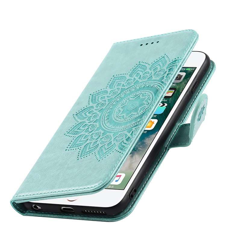 手帳型スマホケース  多機能レザー財布型スマホケース