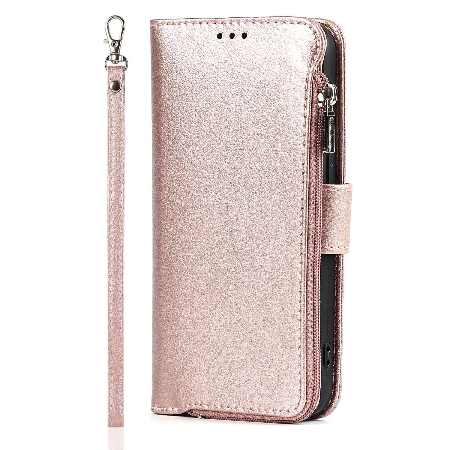 多機能ジッパー付き手帳型スマホケース