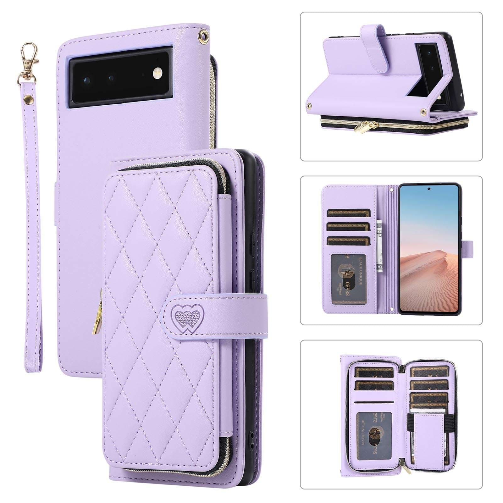 手帳型スマホケース  ピクセル用多機能手帳型ケース財布