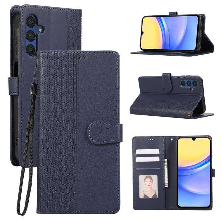 手帳型スマホケース  Galaxy用レザー調多機能手帳型ケース