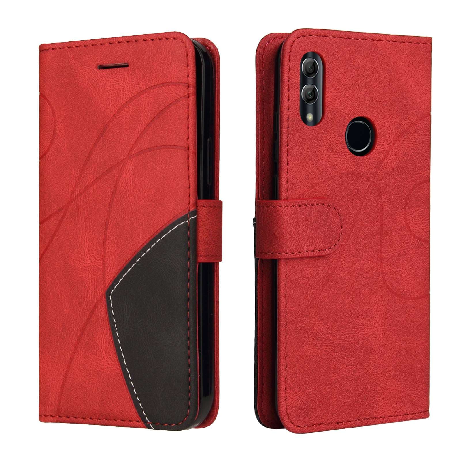 ファーウェイ向け二色革製手帳型スマホケース
