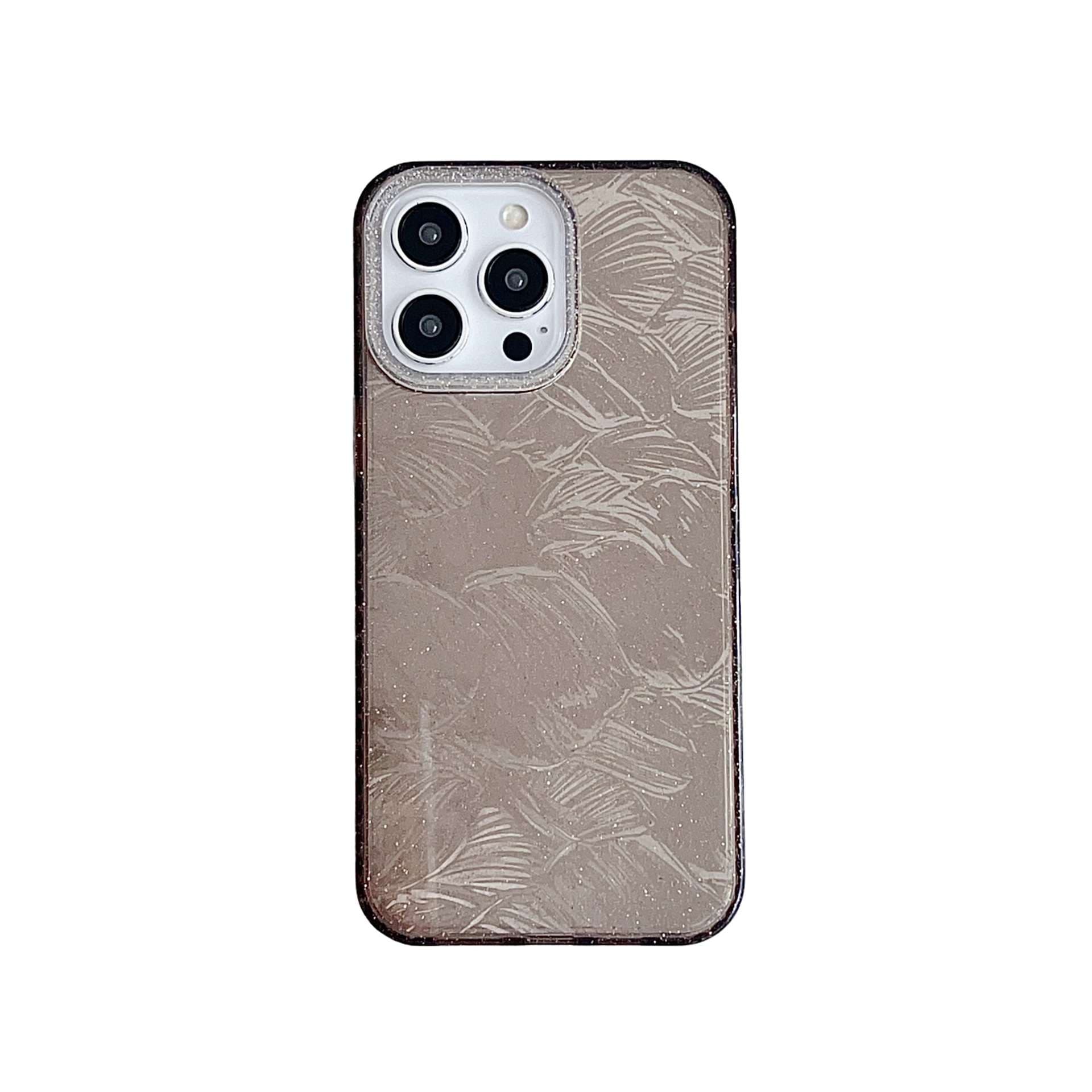 手帳型スマホケース  氷の結晶模様 透明感あふれるスマホケース