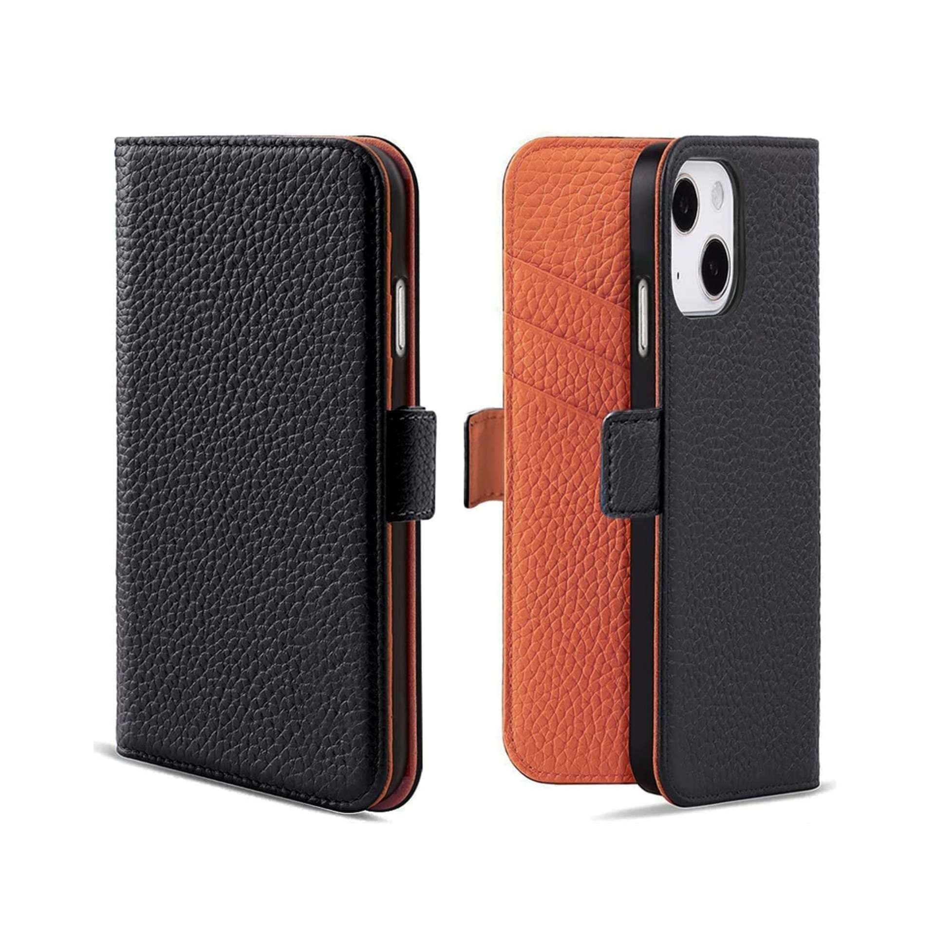 高級感あふれる二つ折り手帳型スマホケース
