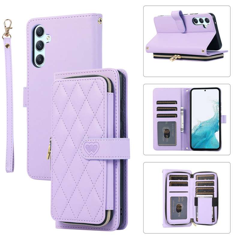 手帳型スマホケース  Galaxy多機能キルティングウォレットケース