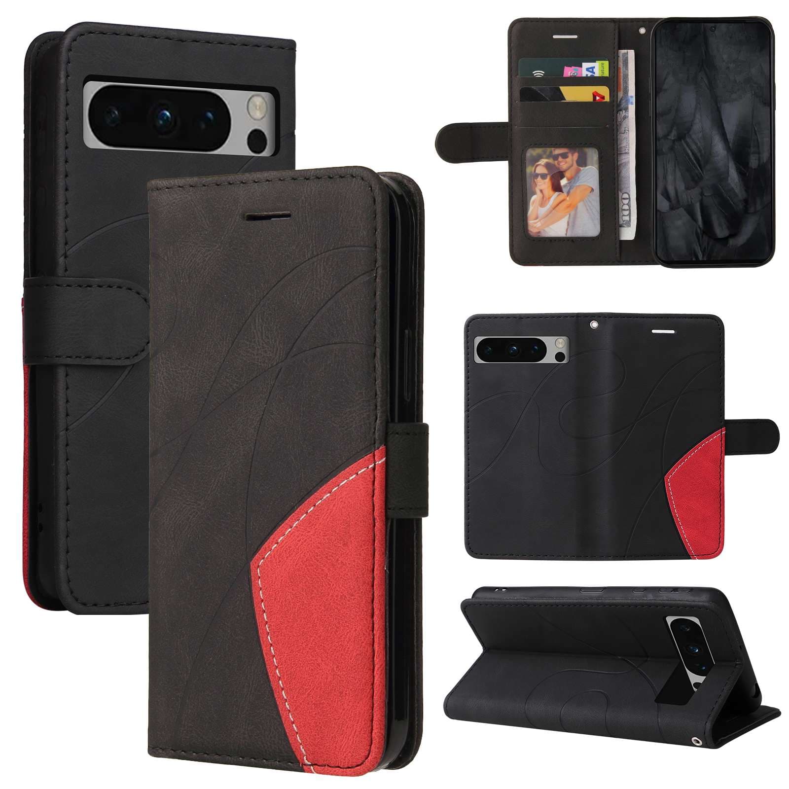 手帳型スマホケース  ツートンカラー 手帳型 ピクセル スマホケース