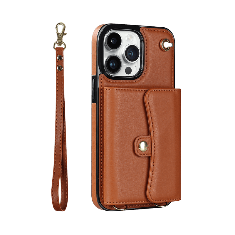 手帳型スマホケース  多機能レザーウォレット付きiPhoneケース
