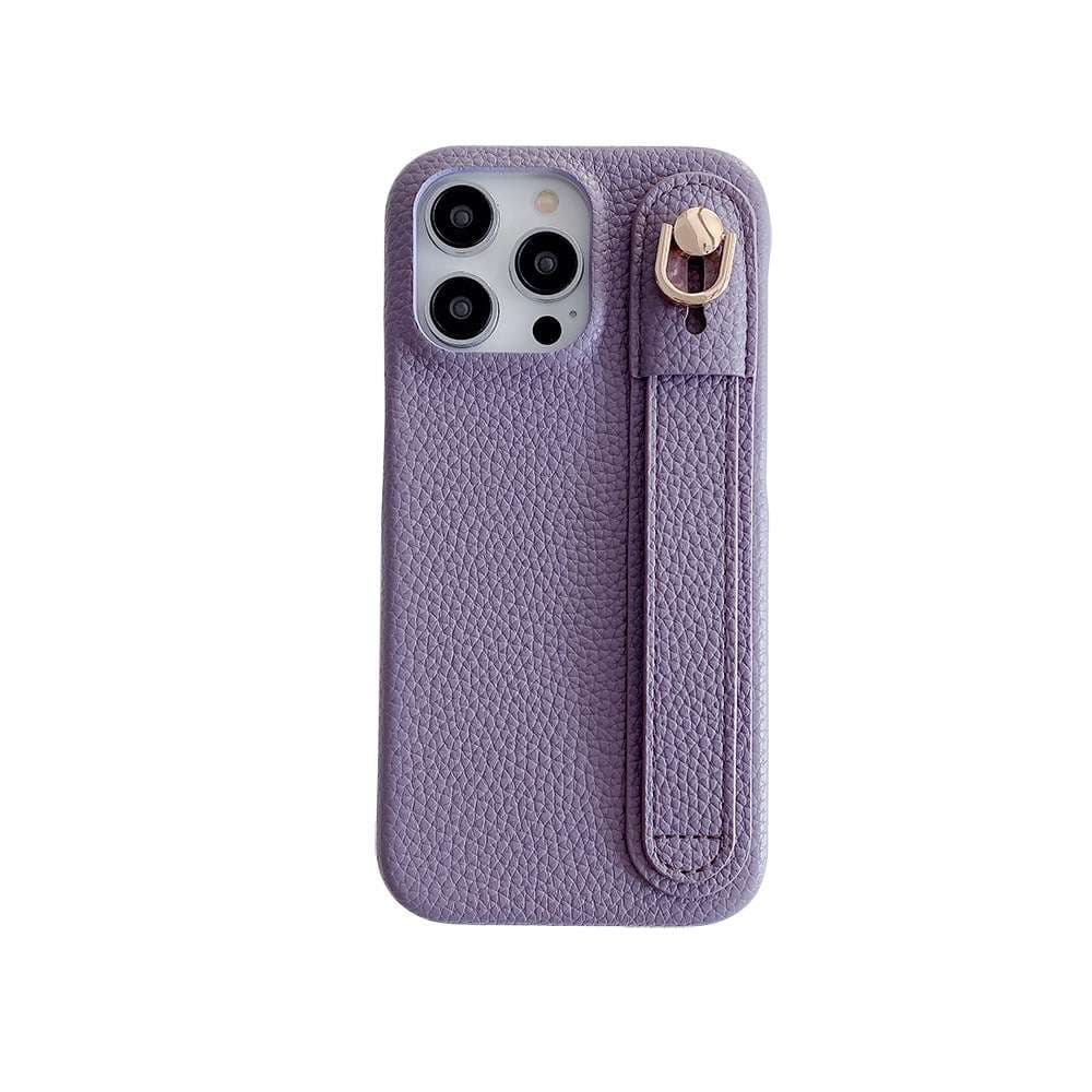 手帳型スマホケース  レザー調ハンドストラップ付きスマホケース