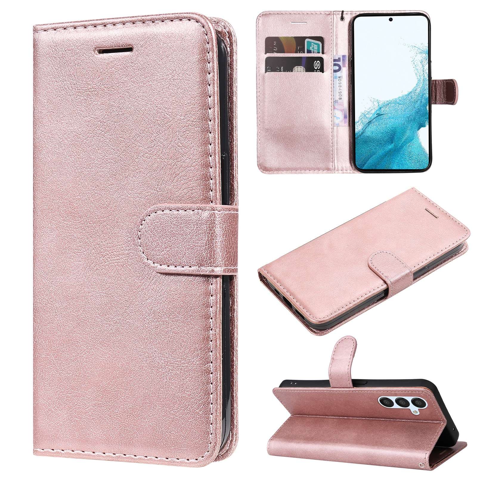 手帳型スマホケース  Galaxy用レザー調マルチカラー手帳型ケース