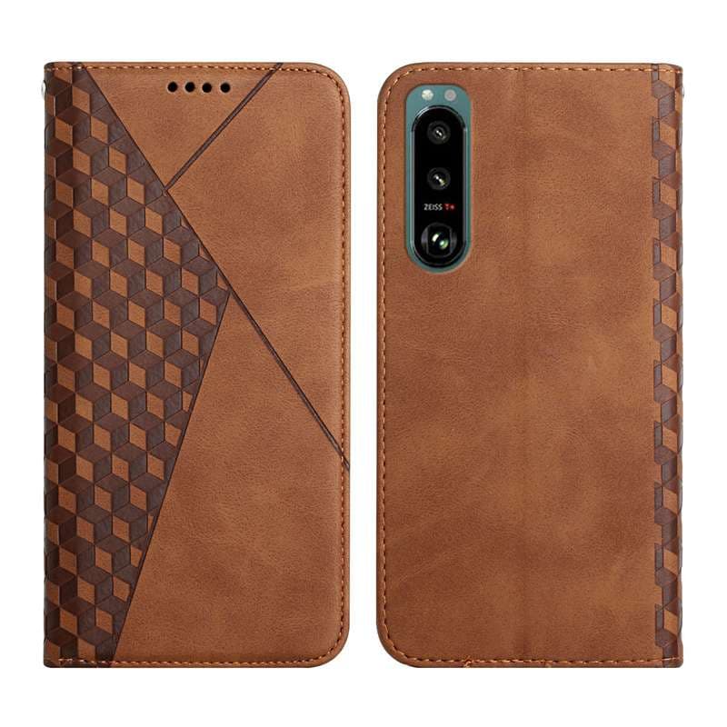 幾何学模様デザイン 手帳型スマホケース Xperia対応