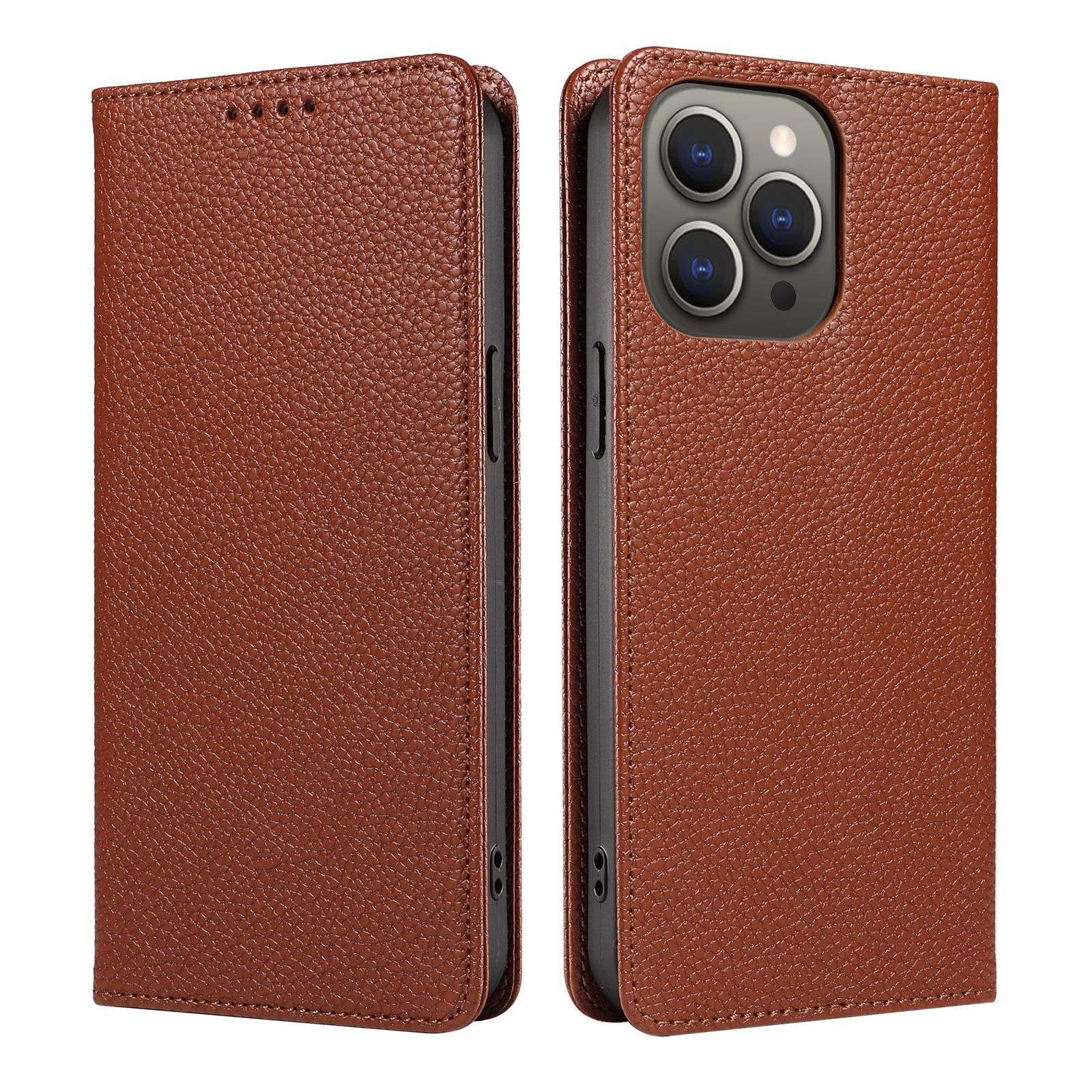 手帳型スマホケース  高級感漂う本革手帳型アイフォンケース