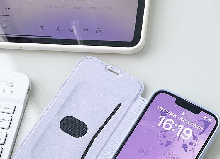 手帳型スマホケース  パステルカラー手帳型iPhoneケース