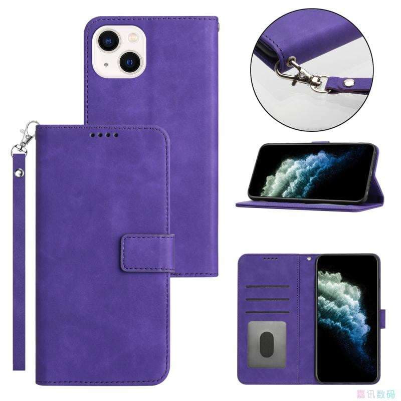 手帳型スマホケース  多機能フリップウォレットiPhoneケース