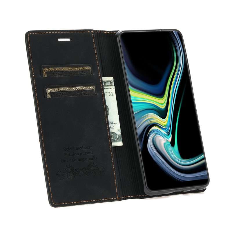 手帳型スマホケース  アクオス用 高級感レザー調手帳型ケース