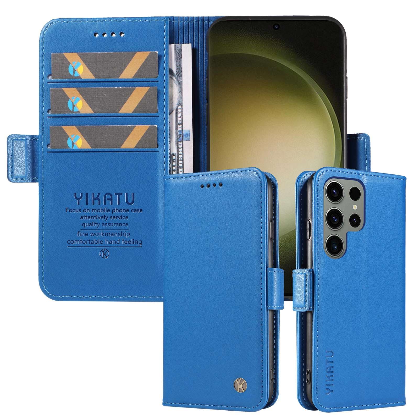 YIKATU 多機能レザー手帳型スマホケース