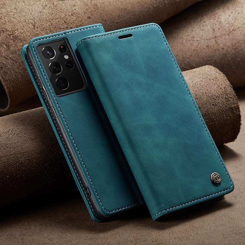 手帳型スマホケース  Galaxy高級レザー手帳型ケース