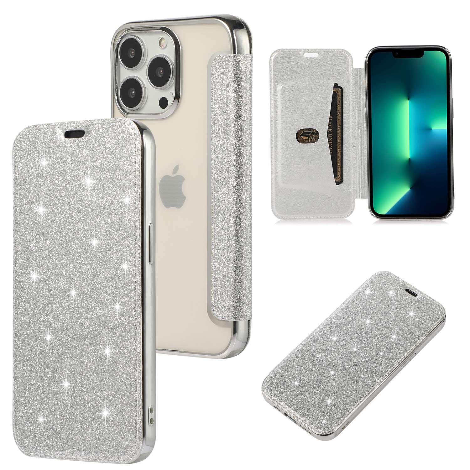 手帳型スマホケース  キラキラ輝く手帳型iPhoneケース