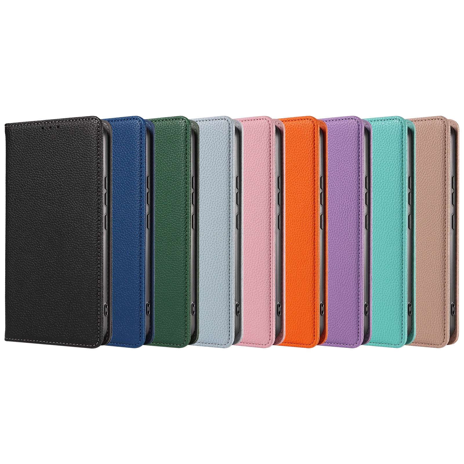 手帳型スマホケース  Xperia用 高級レザー調手帳型ケース