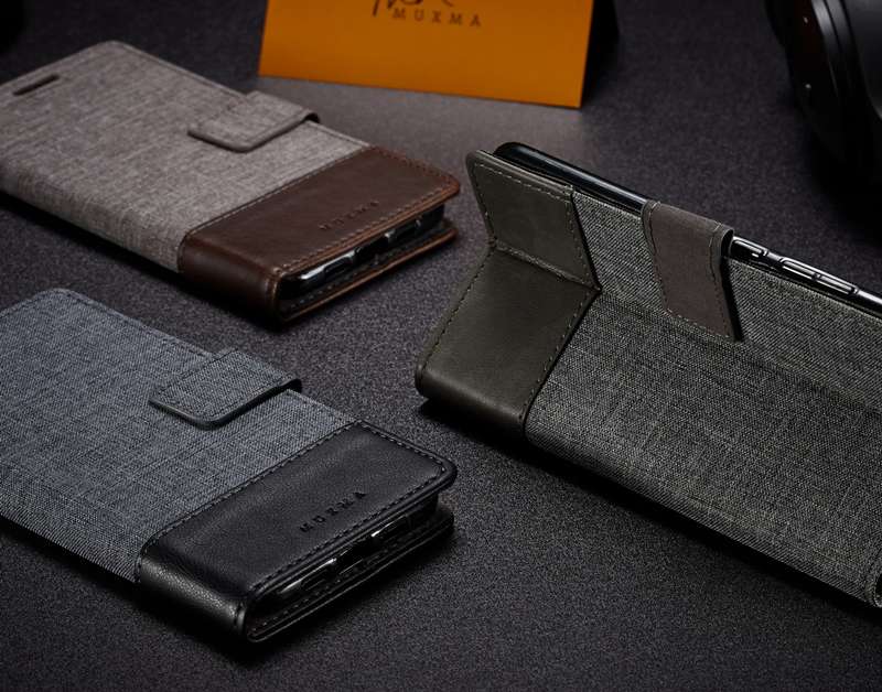 手帳型スマホケース  Xperia用 高級感漂う2トーンレザー手帳型ケース