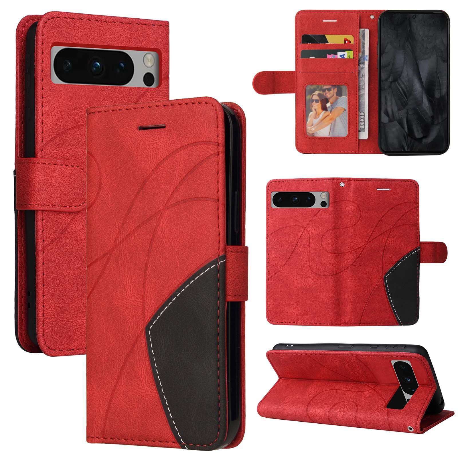 手帳型スマホケース  ツートンカラー 手帳型 ピクセル スマホケース