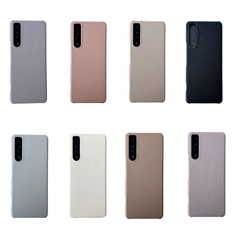 手帳型スマホケース  シンプル質感レザー調スマホケース