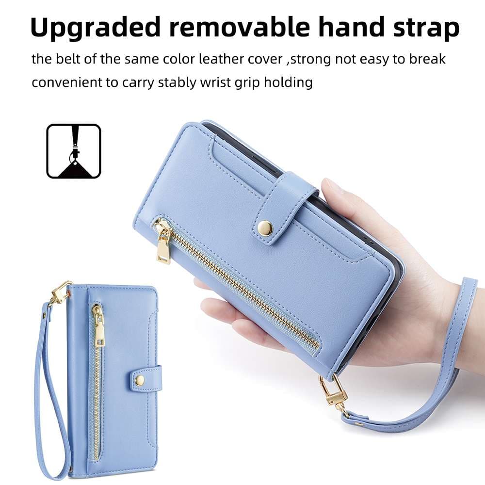 手帳型スマホケース  多機能レザー財布型スマホケース