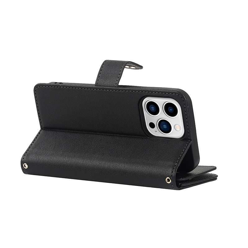 手帳型スマホケース  多機能ジッパー付き手帳型iPhoneケース