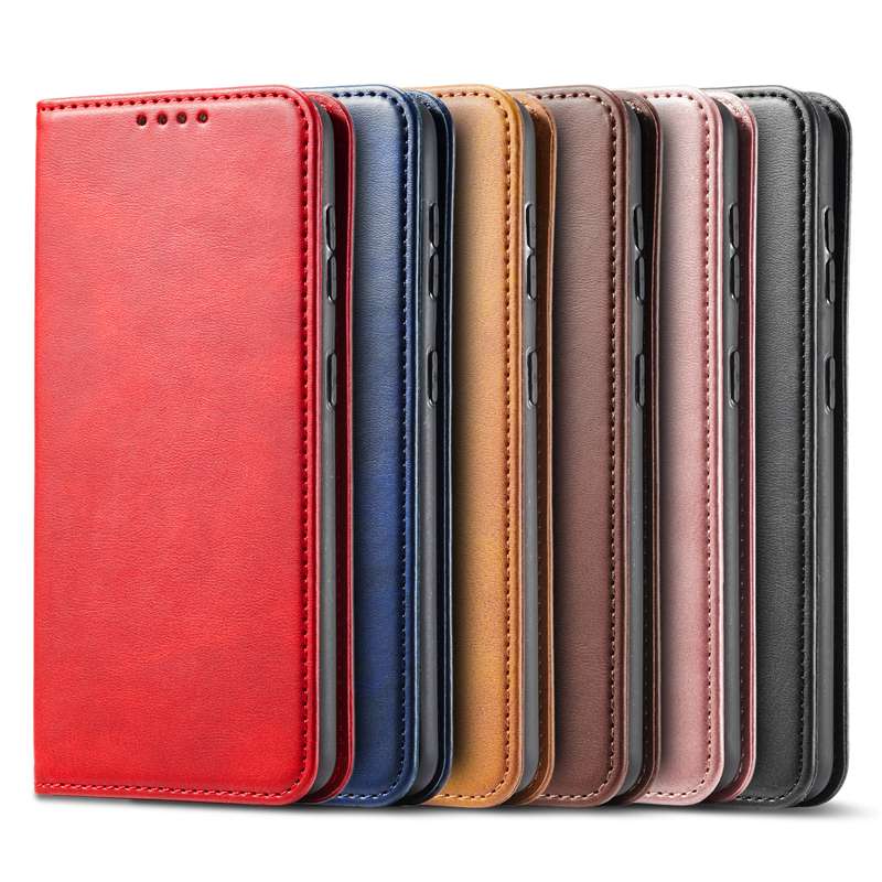 手帳型スマホケース  Galaxy用レザー調マルチカラー手帳型ケース