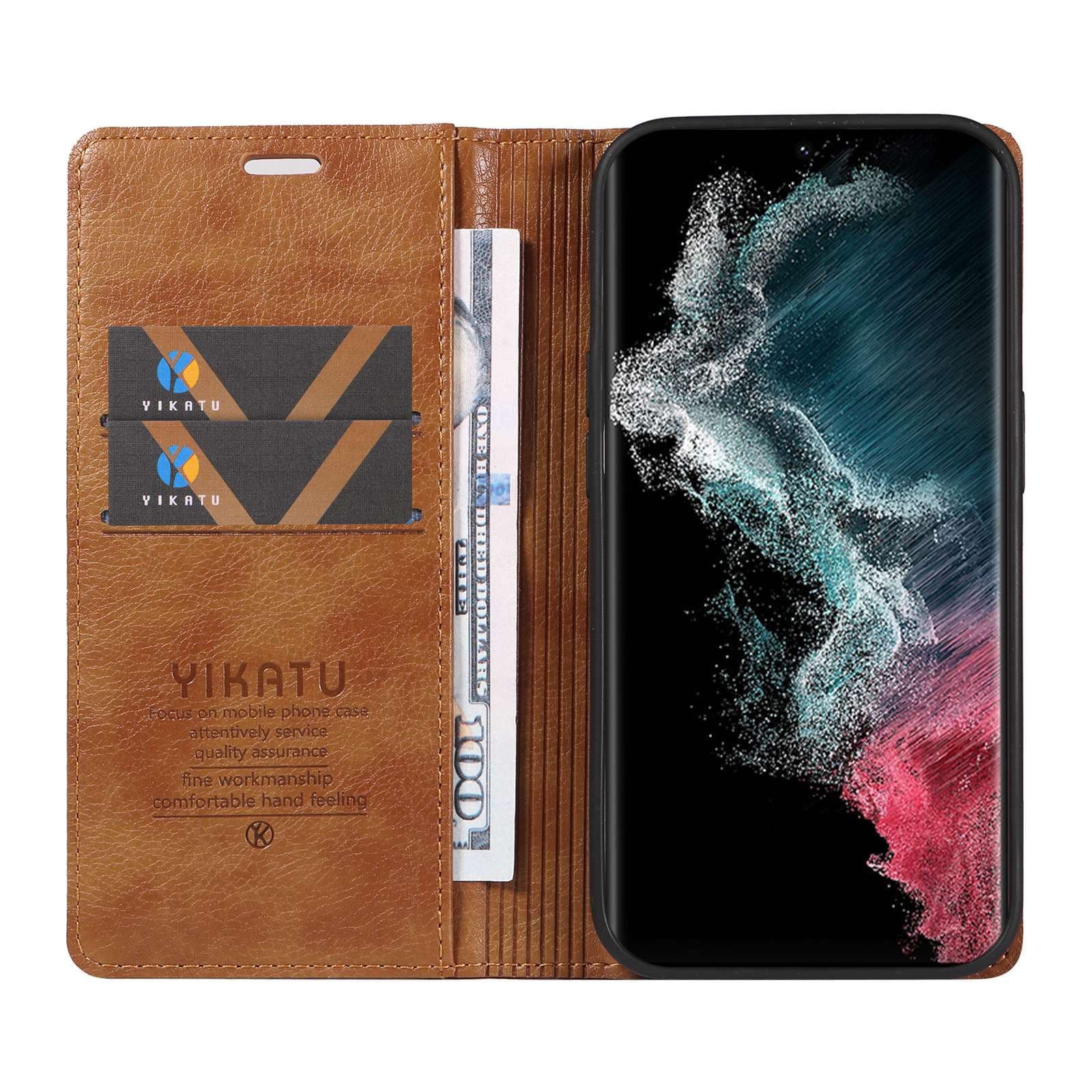 手帳型スマホケース  VIKATU レザー手帳型 AQUOS スマホケース