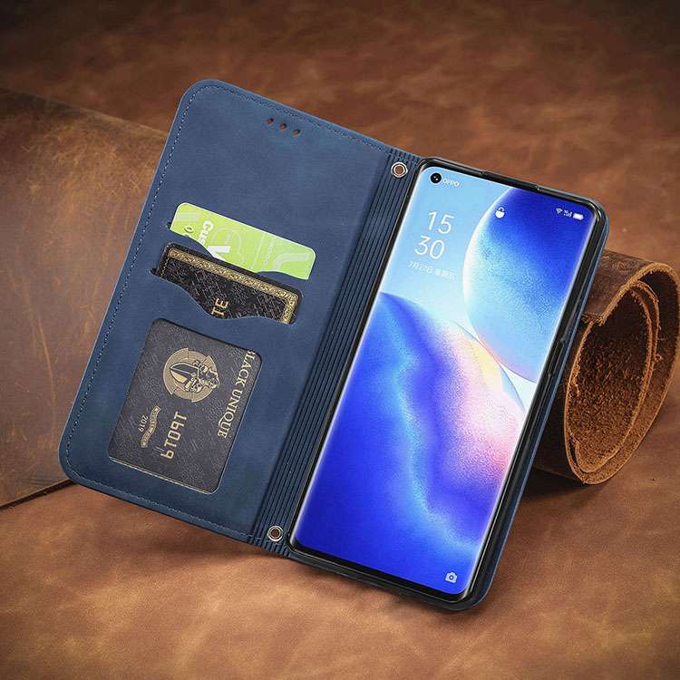 手帳型スマホケース  OPPOスマートフォン用高級本革手帳型ケース