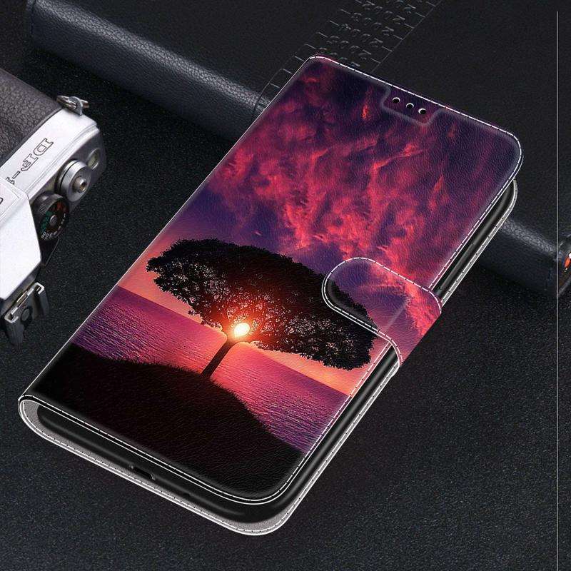 手帳型スマホケース  エクスペリア用 幻想的デザイン手帳型ケース