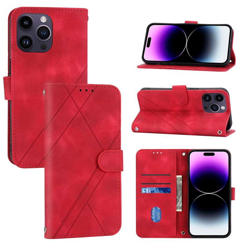 手帳型スマホケース  マルチカラー X型デザイン 手帳型iPhoneケース